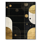 Geometric Modern Gold Geometric Abstract Area Rug