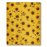 Vibrant Yellow Sunflower Floral Area Rug