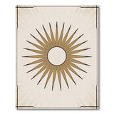 Golden Sunburst Geometric Geometric Modern Area Rug