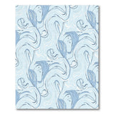 Whimsical Blue Horse Wave Abstract Area Rug