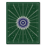 Green Starburst Celestial Area Rug