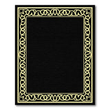 Traditional Persian Ornate Gold Border Black Area Rug