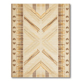 Cream Brown Heritage Tribal Geometric Rug