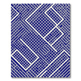 Geometric Modern Navy Blue Geometric Maze Area Rug