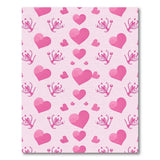 Whimsical Pink Hearts Butterflies Area Rug