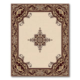 Ornate Traditional Persian Area Rug in Beige and Gold