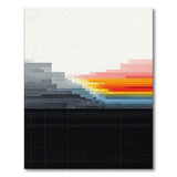Multi-Color Gradient Horizon Abstract Rug