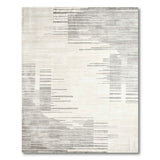 Modern Beige Grey Geometric Abstract Area Rug