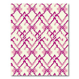 Pink Geometric Trellis Area Rug