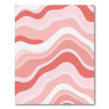 Abstract Area Wavy Pink Abstract Area Rug