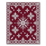 Ornate Red Snowflake Persian Rug