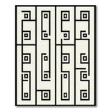 Modern Black White Geometric Geometric Modern Area Rug