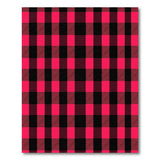 Bold Pink Black Buffalo Plaid Area Rug