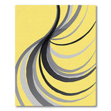 Vibrant Yellow Abstract Wave Area Rug