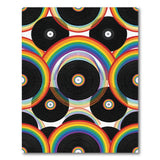 Rainbow Vinyl Records Abstract Area Rug