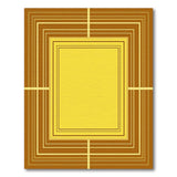 Gold Framed Geometric Modern Area Rug