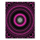 Pink Vibrant Pink Mandala Boho Area Rug