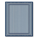 Navy Framed Blue Grid Geometric Area Rug