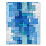 Blue and Teal Layered Blue Teal Geometric Area Rug