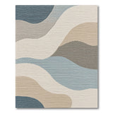 Blue and Teal Abstract Blue Wave Area Rug