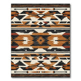 Southwestern Geometric Area Rug in Rust Black Cream