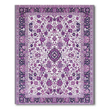 Traditional Persian Purple Elegant Purple Floral Persian Area Rug