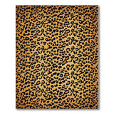 Leopard Print Orange Area Rug