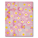 Pink Daisy Patchwork Floral Rug
