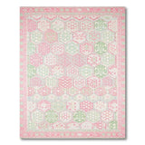 Pastel Hexagon Floral Area Rug