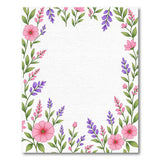 Pink Pink Purple Floral Border Area Rug