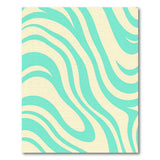 Teal Wavy Abstract Blue and Teal Area Rug