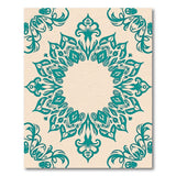 Traditional Persian Blue and Teal Teal Mandala Persian Area Rug