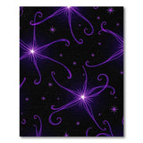 Purple Glowing Stars Abstract Area Rug