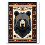 Majestic Grizzly Bear Southwestern Area Rug