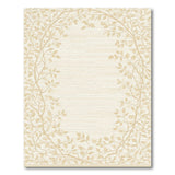Beige Vine Leaf Arch Area Rug