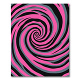 Pink Hypnotic Pink Spiral Area Rug