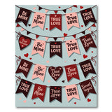 Valentine's Be Mine True Love Bunting Area Rug