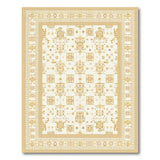 Ivory and Gold Ornate Persian Area Rug
