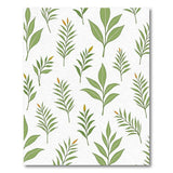 Vibrant Green Leaf Orange Bud Pattern Rug