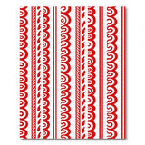 Red Paisley Border Area Rug