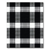 Distressed Black White Plaid Area Rug