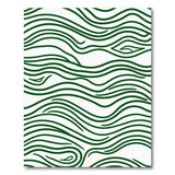 Green Fluid Green Wave Abstract Area Rug