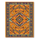 Burnt Orange Southwestern Geometric Area Rug