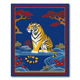 Majestic Tiger with Crimson Maples Area Rug