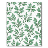 Vintage Green Fern Leaf Floral Vintage Area Rug