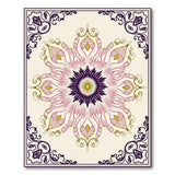 Pink Purple Floral Mandala Persian Rug