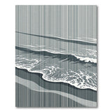 Grey Striped Coastal Waves Area Rug