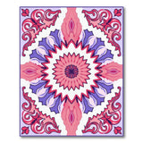 Purple Pink Floral Mandala Area Rug