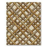 Beige and Neutral Beige Woven Lattice Area Rug