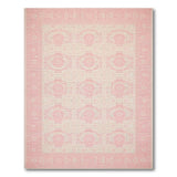 Traditional Persian Pink Blush Pink Persian Medallion Area Rug